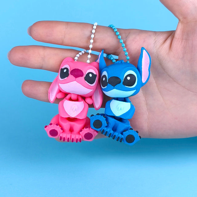 Lelo And Stitch Flexi Keychain