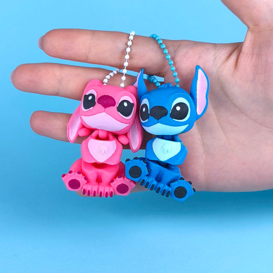 Lelo And Stitch Flexi Keychain
